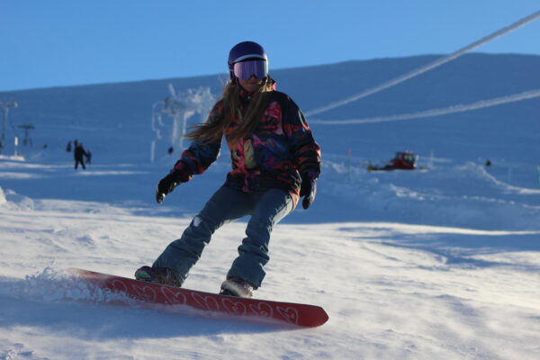 Snowboarder at Cairngorm Mountain