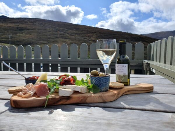 lunch on the Cairngorm Cafe terrace
