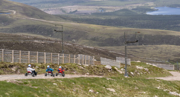 People on carts at Cairngorm Mountain