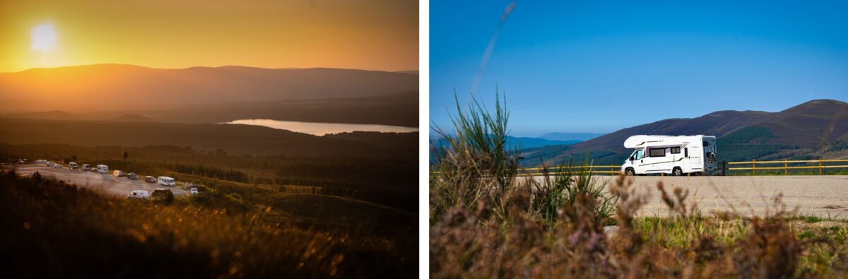 Motorhome park at Cairngorm Mountain